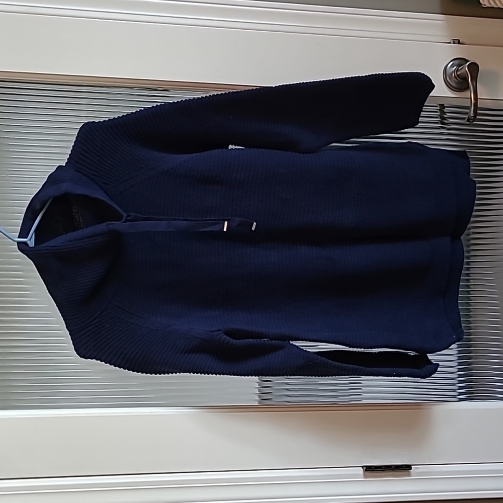 Tribal Cowl neck navy sweater